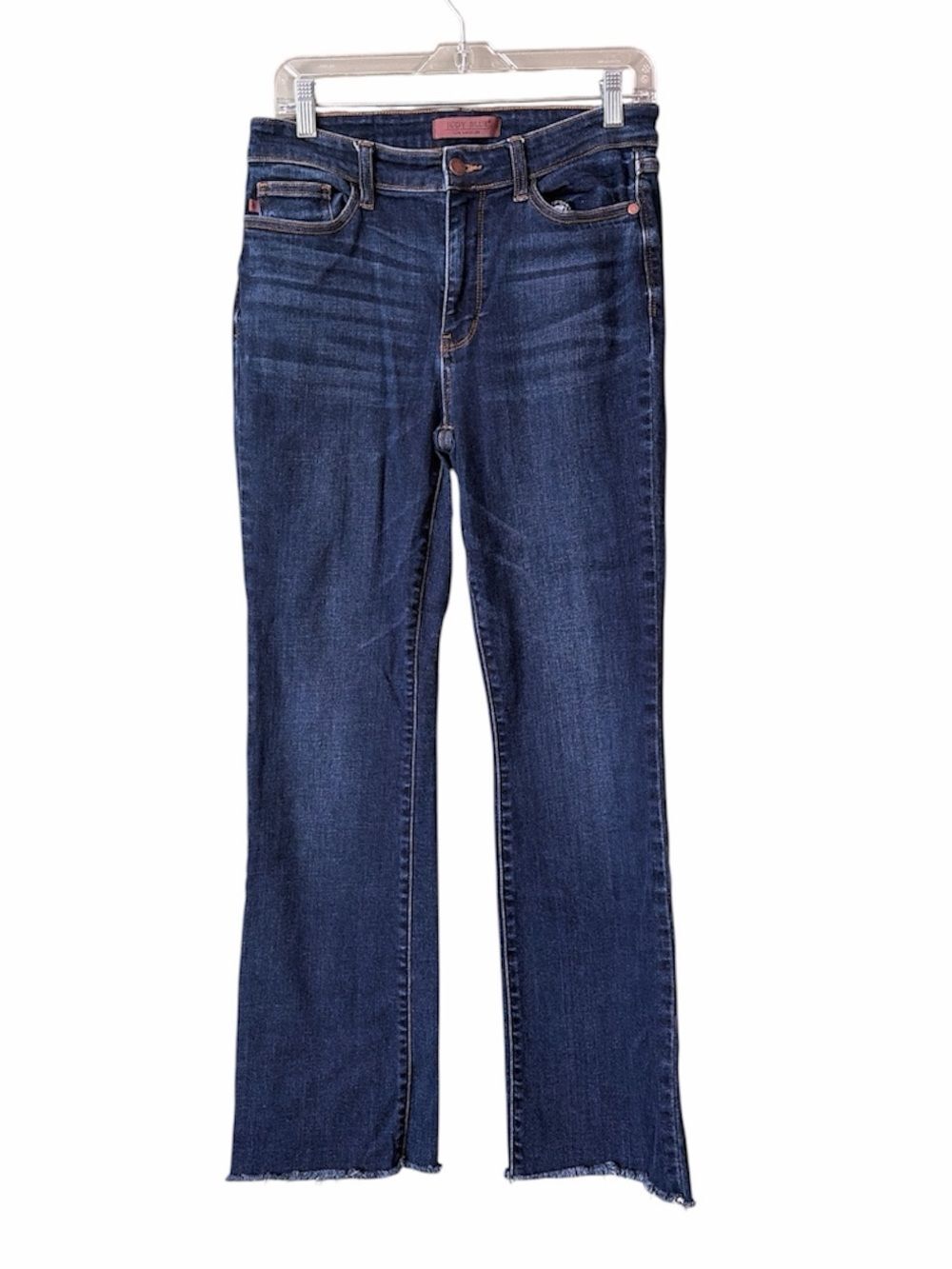 Judy Blue Dark Blue Boot Cut Frayed Hem Jeans Sz 11/30